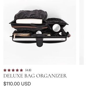 ToteSavvy Deluxe Black Bag Organizer